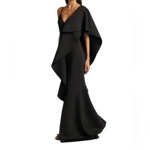 Badgley Mischka Asymmetrical Evening Gown